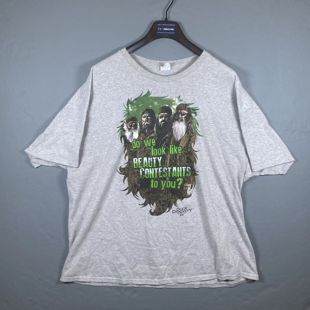 Duck Dynasty Men Adult Size 3XL Gray Short Sleeve T Shirt Beauty Contestants